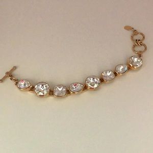 Myka bright gold & clear crystal Myka bracelet